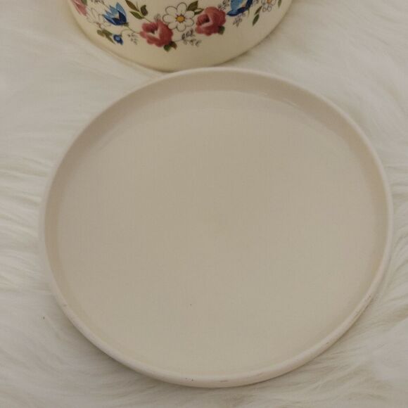 Vtg Hankook Powder Jar Trinket Jewelry Box Lid Multi Color Floral Flowers Korea - Picture 7 of 12